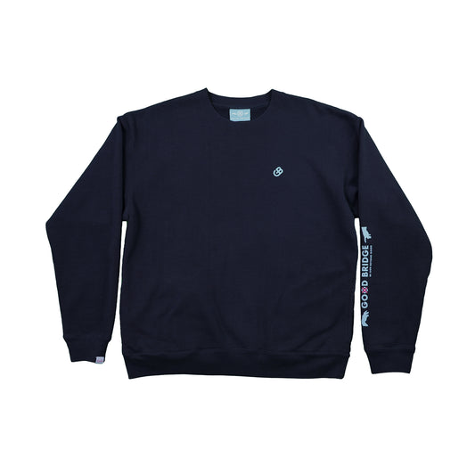 GOD BRIDGE Signature Logo Crewneck Sweatshirt – Black