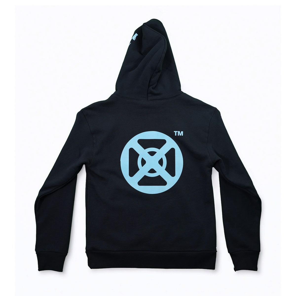 GOD BRIDGE Signature Flock Hoodie – Black