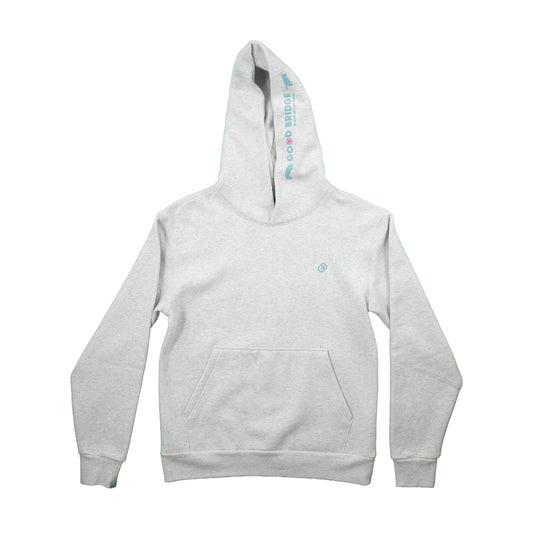 GOD BRIDGE Signature Flock Hoodie – Ash Grey