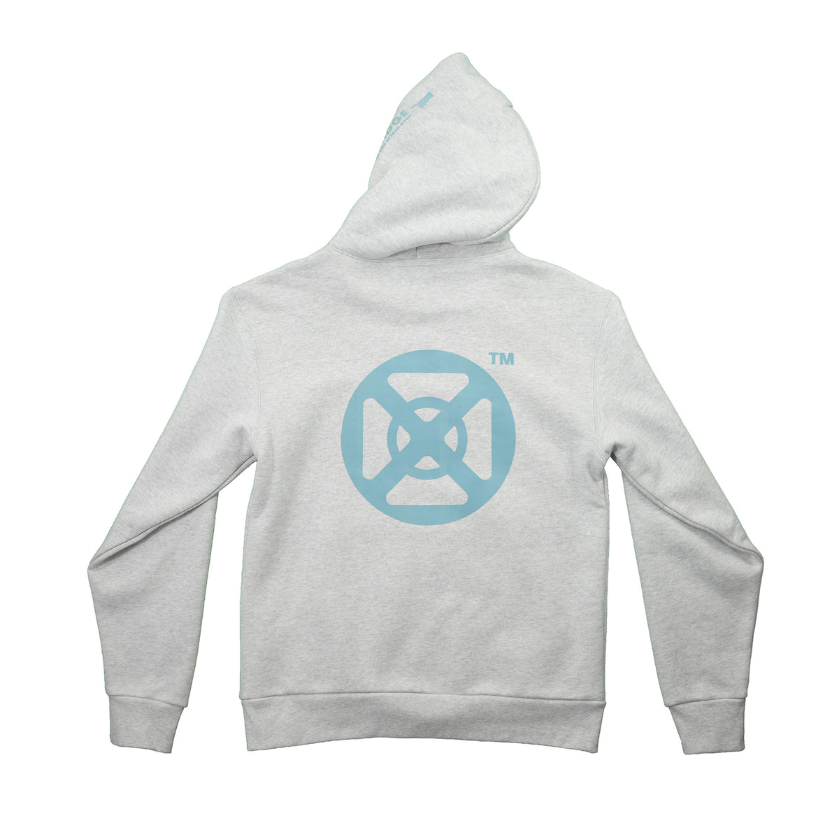 GOD BRIDGE Signature Flock Hoodie – Ash Grey