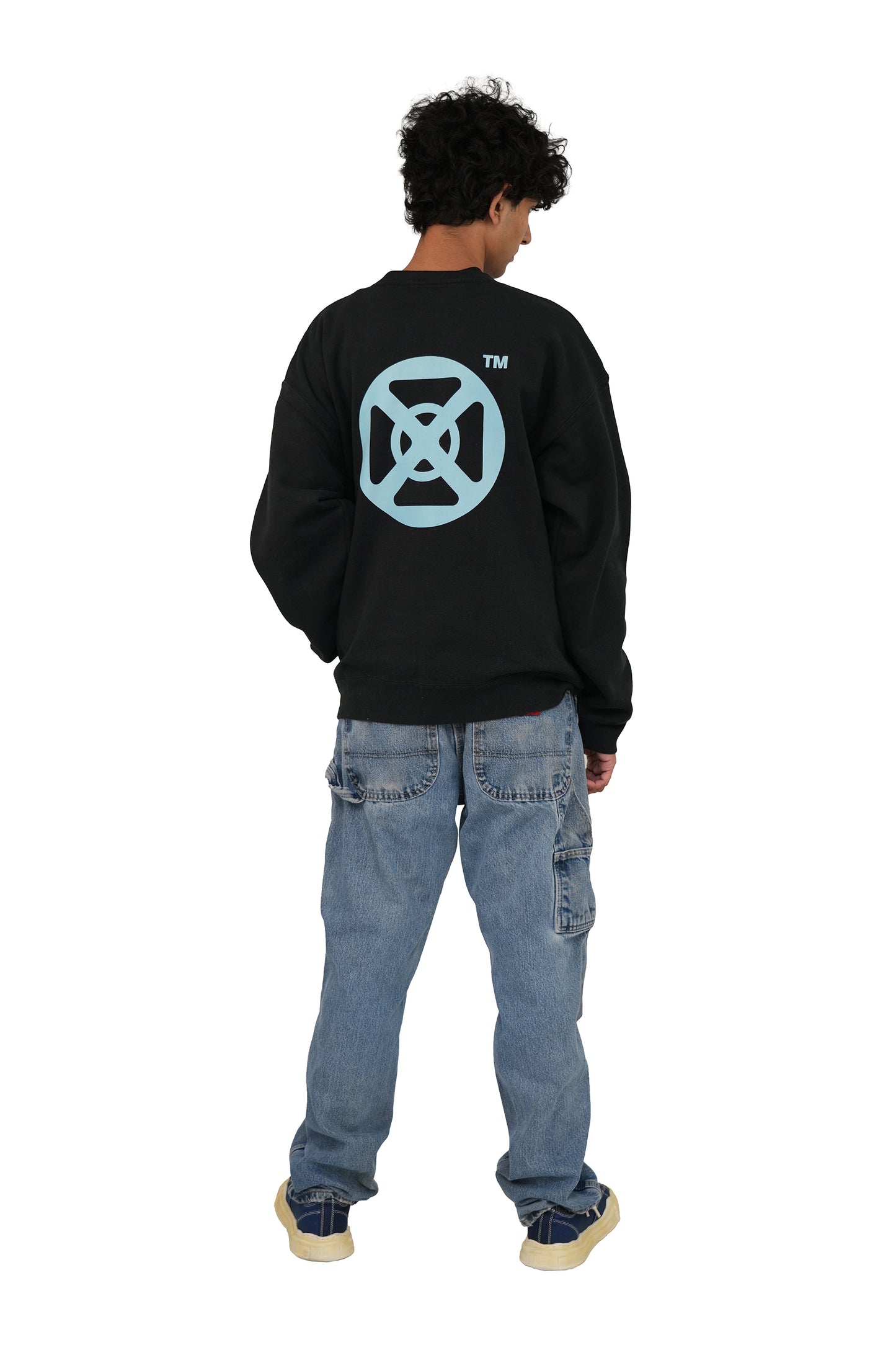 GOD BRIDGE Signature Logo Crewneck Sweatshirt – Black