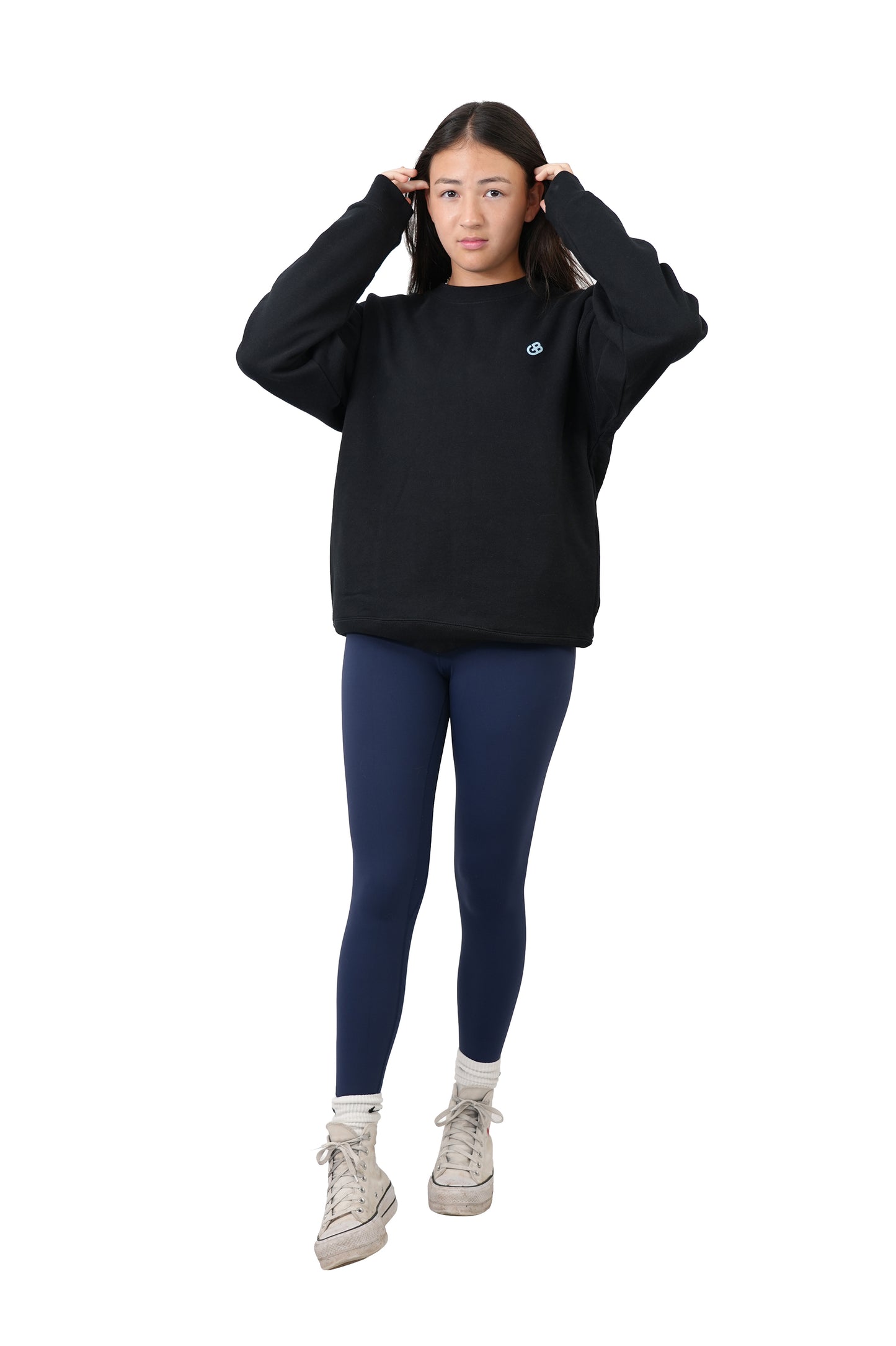 GOD BRIDGE Signature Logo Crewneck Sweatshirt – Black