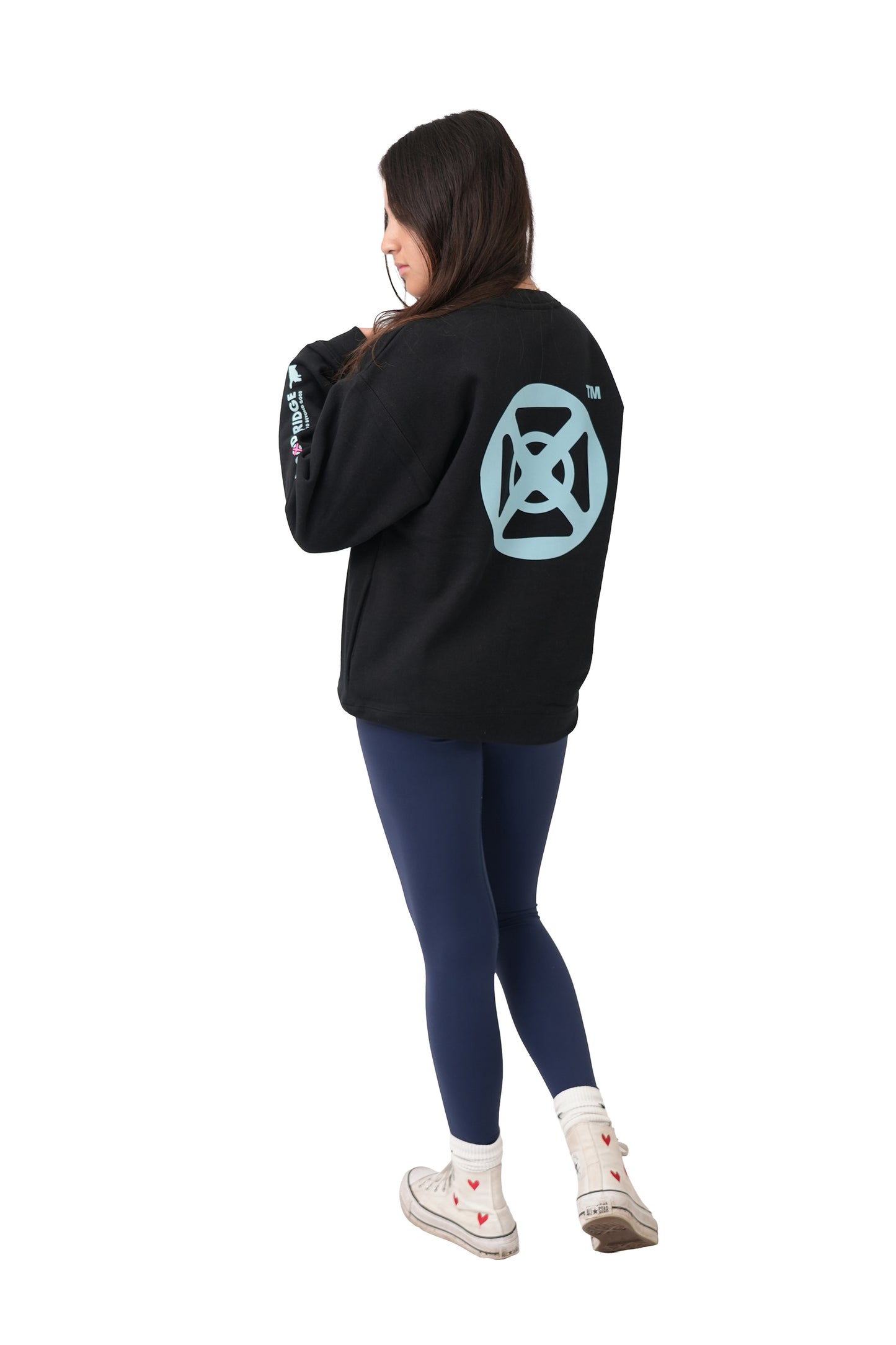 GOD BRIDGE Signature Logo Crewneck Sweatshirt – Black