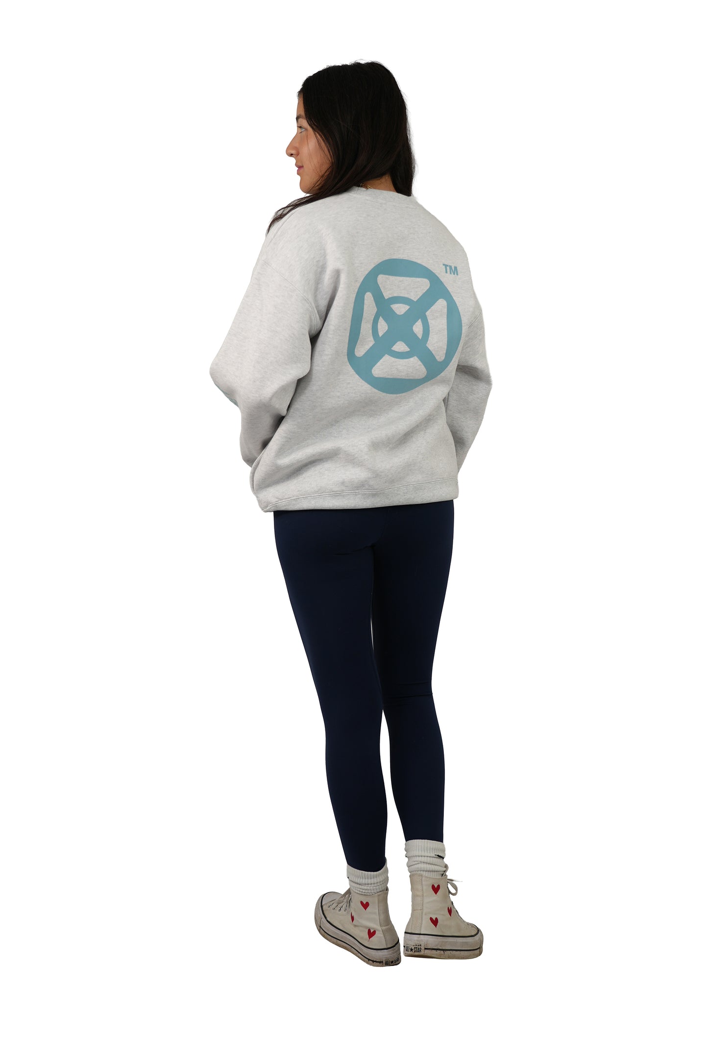 GOD BRIDGE Signature Flock Crewneck – Ash Grey