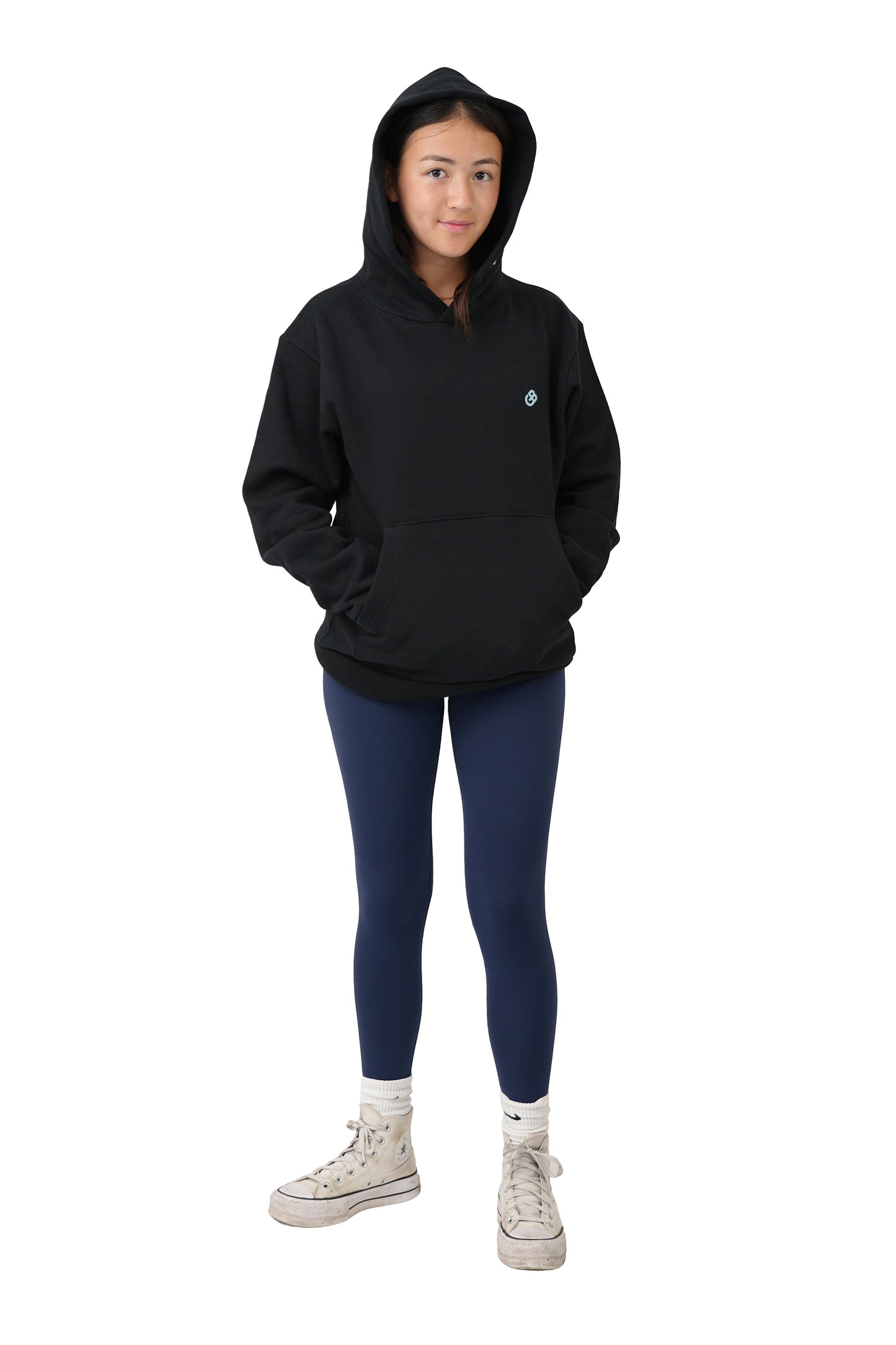 GOD BRIDGE Signature Flock Hoodie – Black