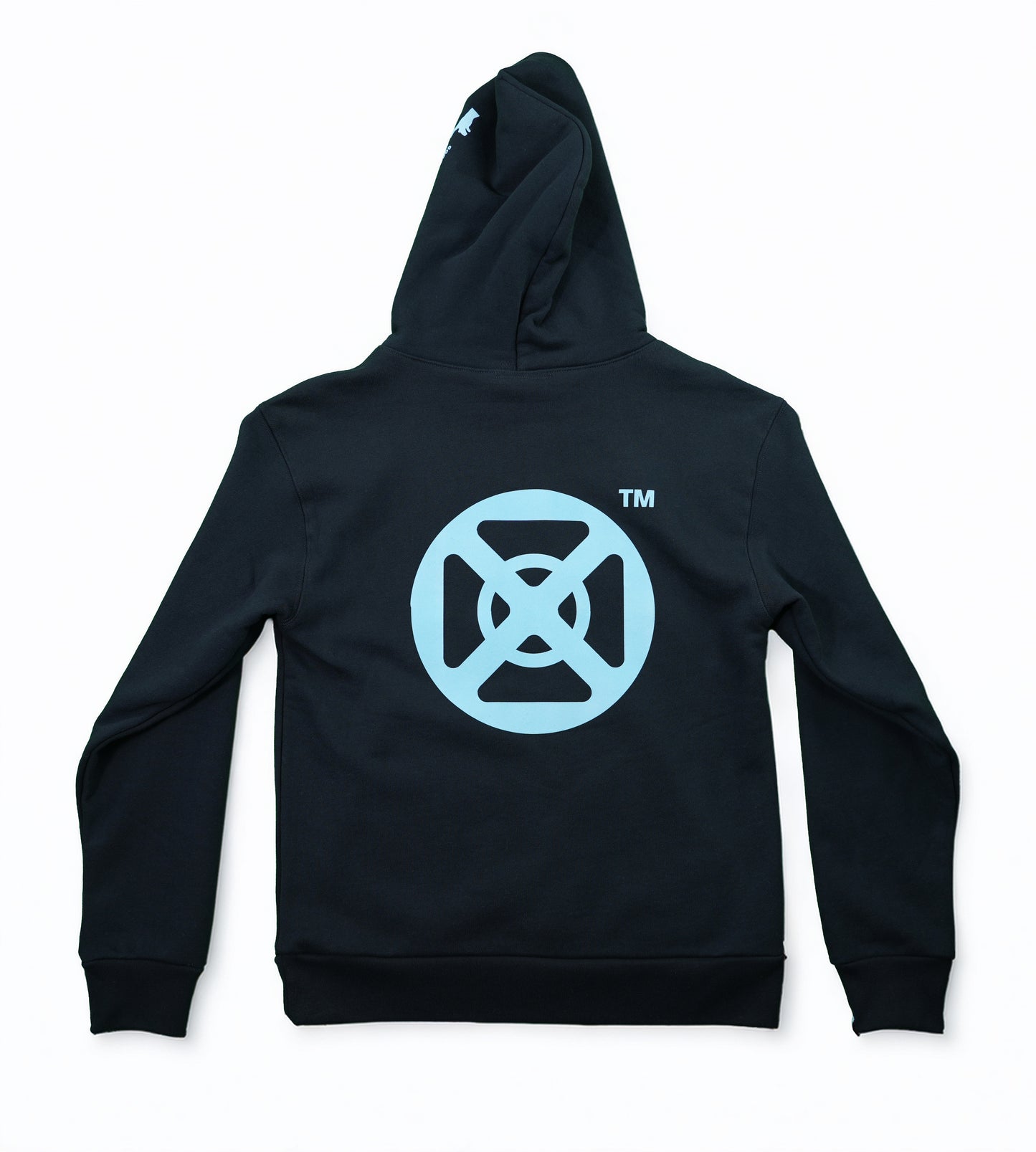 GOD BRIDGE Signature Flock Hoodie – Black
