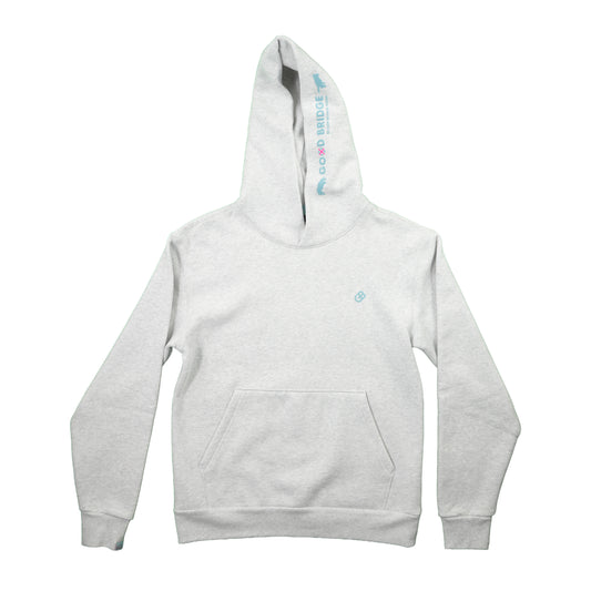 GOD BRIDGE Signature Flock Hoodie – Ash Grey