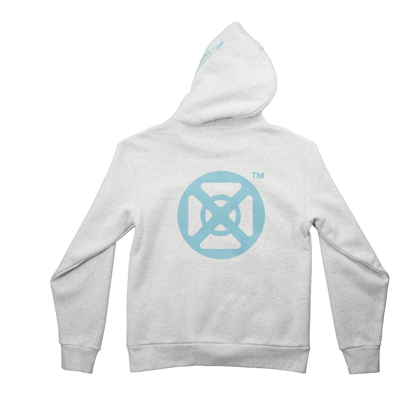 GOD BRIDGE Signature Flock Hoodie – Ash Grey