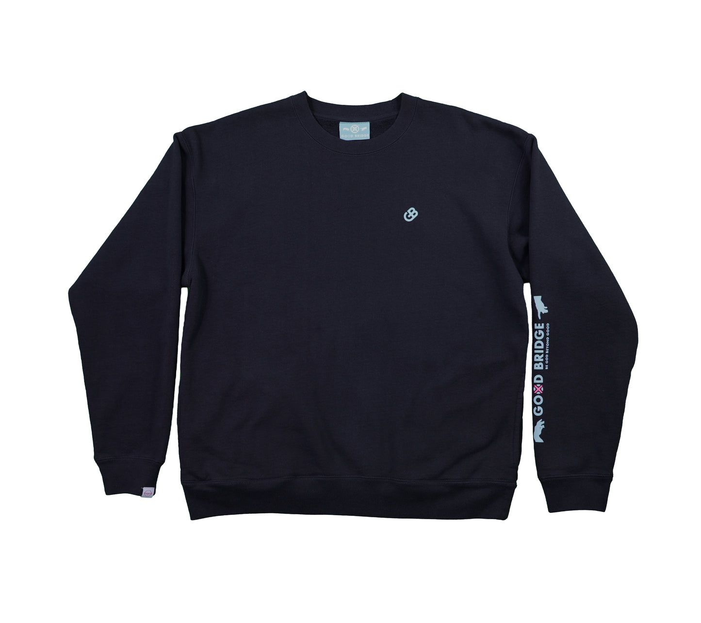 GOD BRIDGE Signature Logo Crewneck Sweatshirt – Black