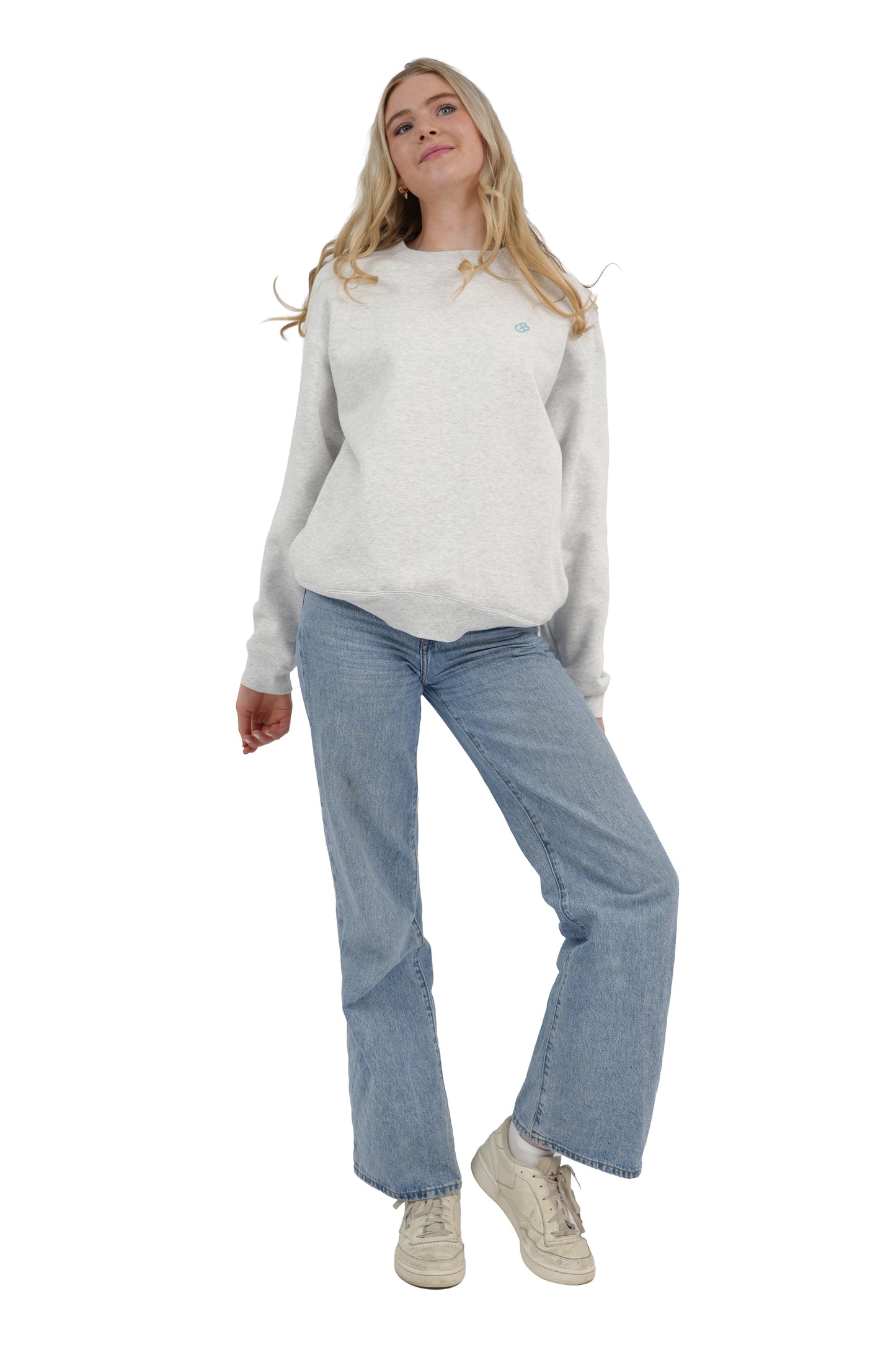 GOD BRIDGE Signature Flock Crewneck – Ash Grey