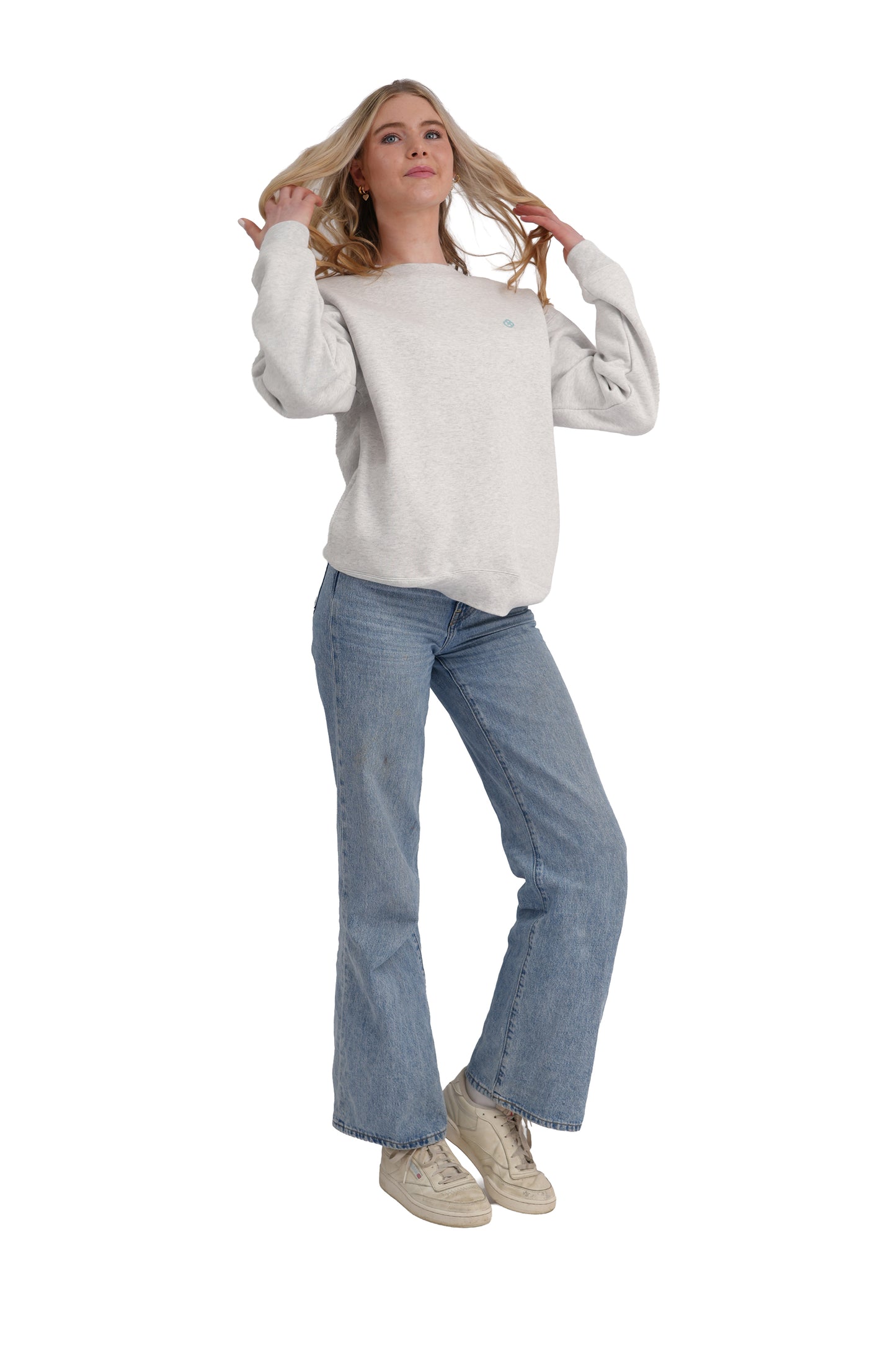 GOD BRIDGE Signature Flock Crewneck – Ash Grey