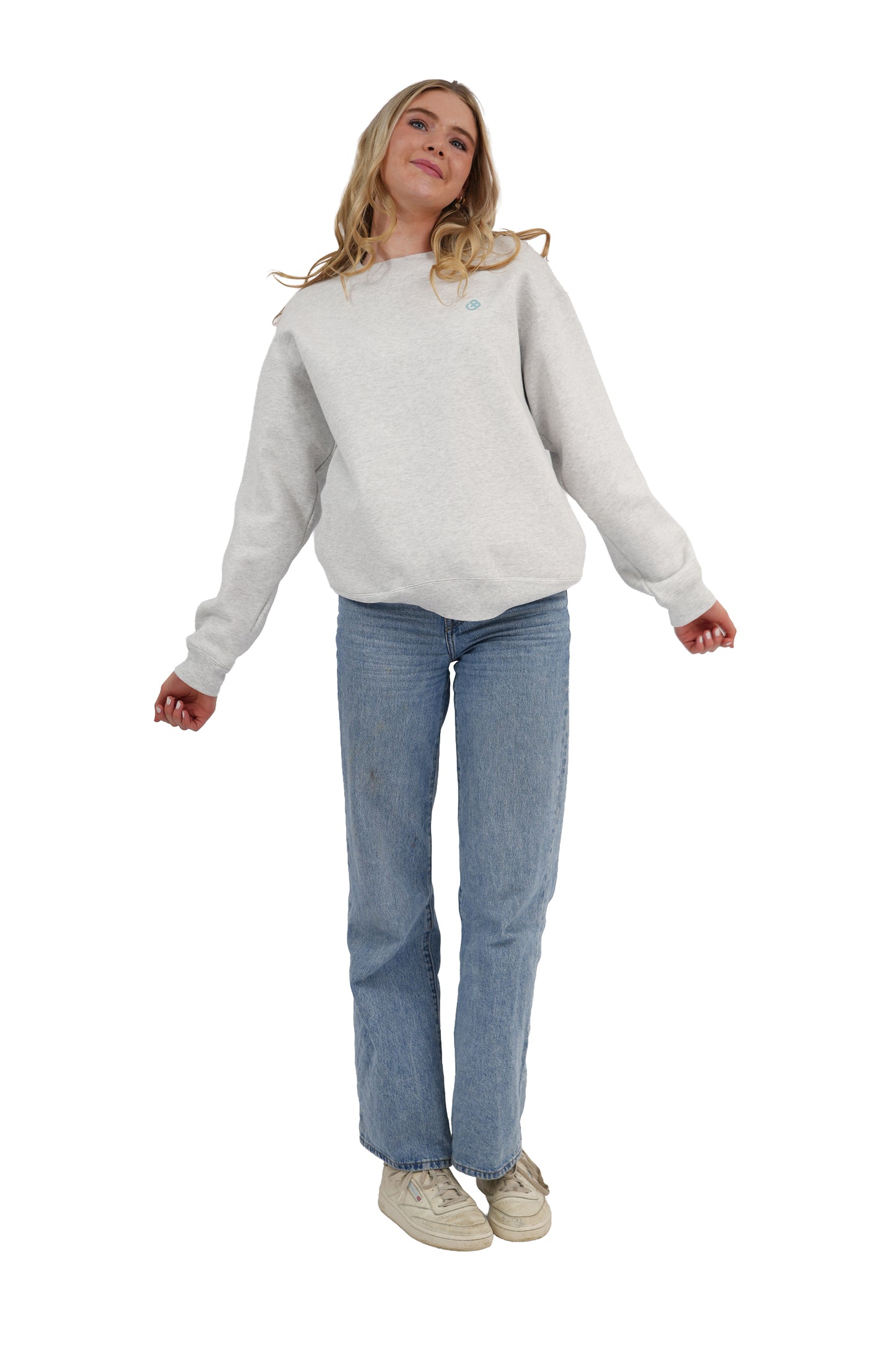 GOD BRIDGE Signature Flock Crewneck – Ash Grey