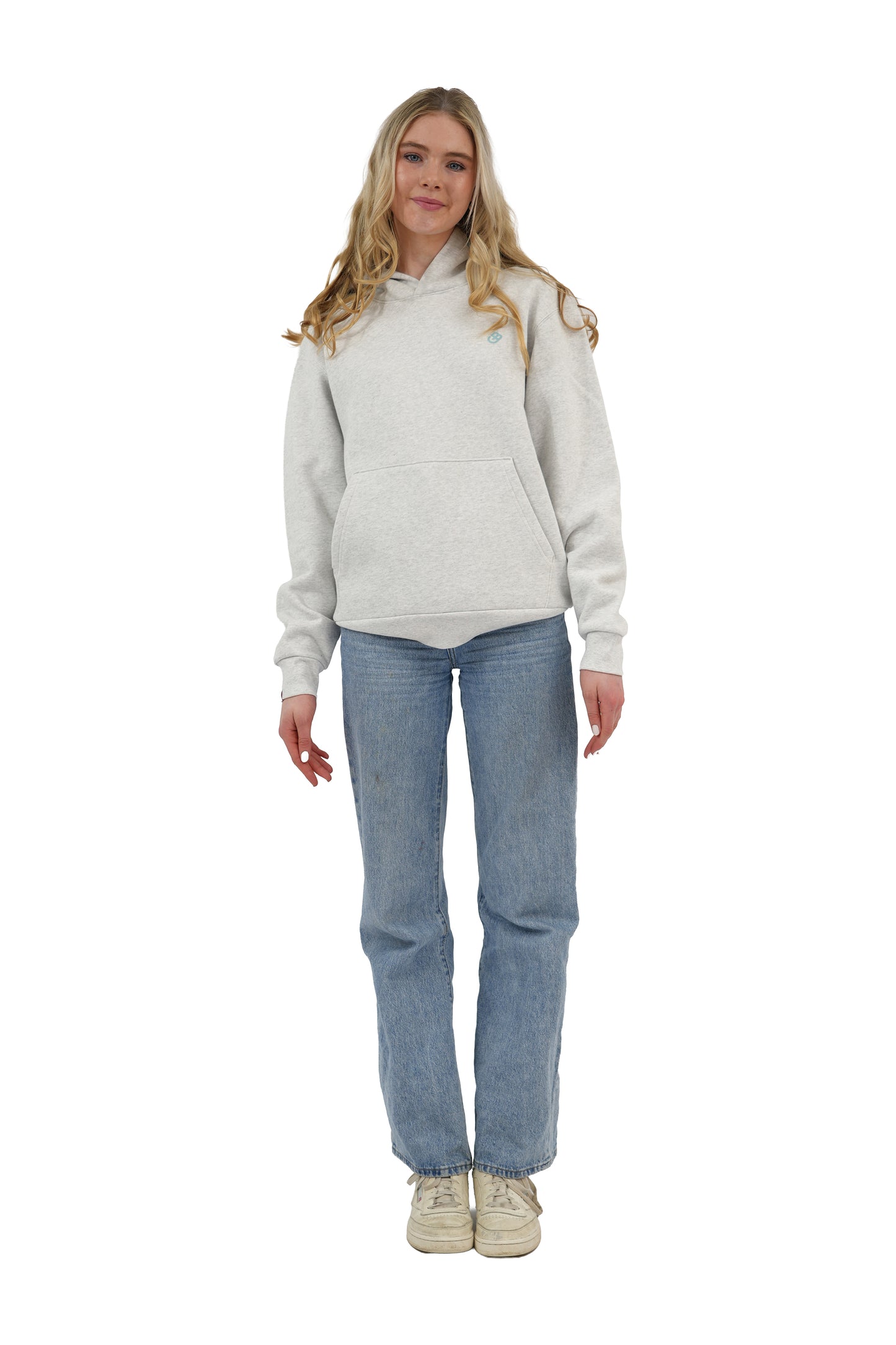 GOD BRIDGE Signature Flock Hoodie – Ash Grey