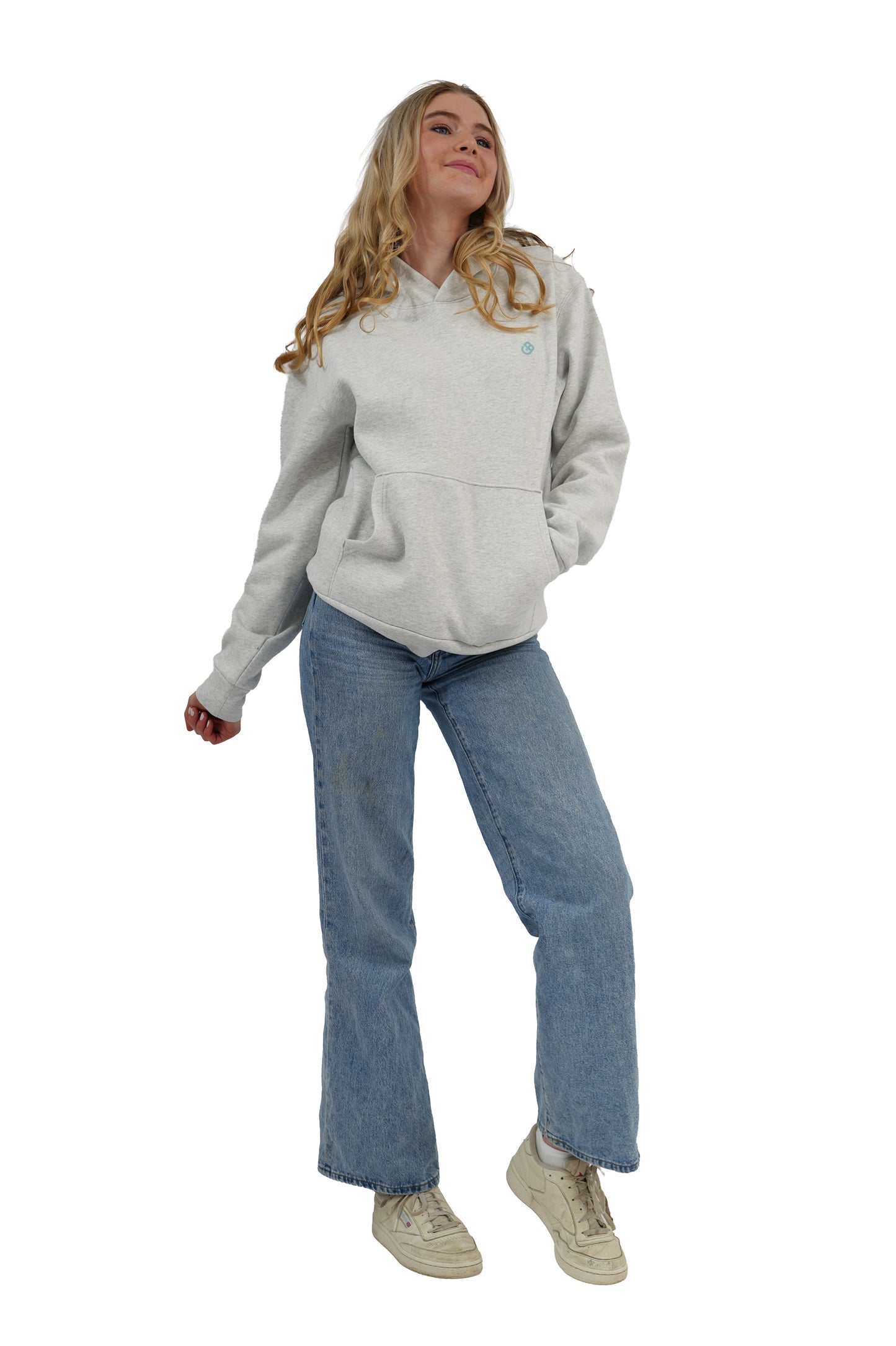 GOD BRIDGE Signature Flock Hoodie – Ash Grey