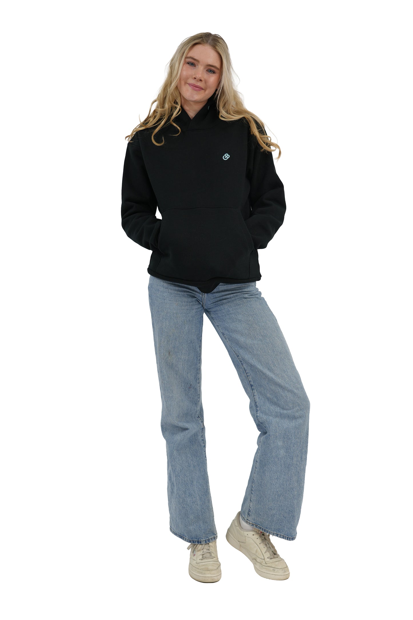 GOD BRIDGE Signature Flock Hoodie – Black