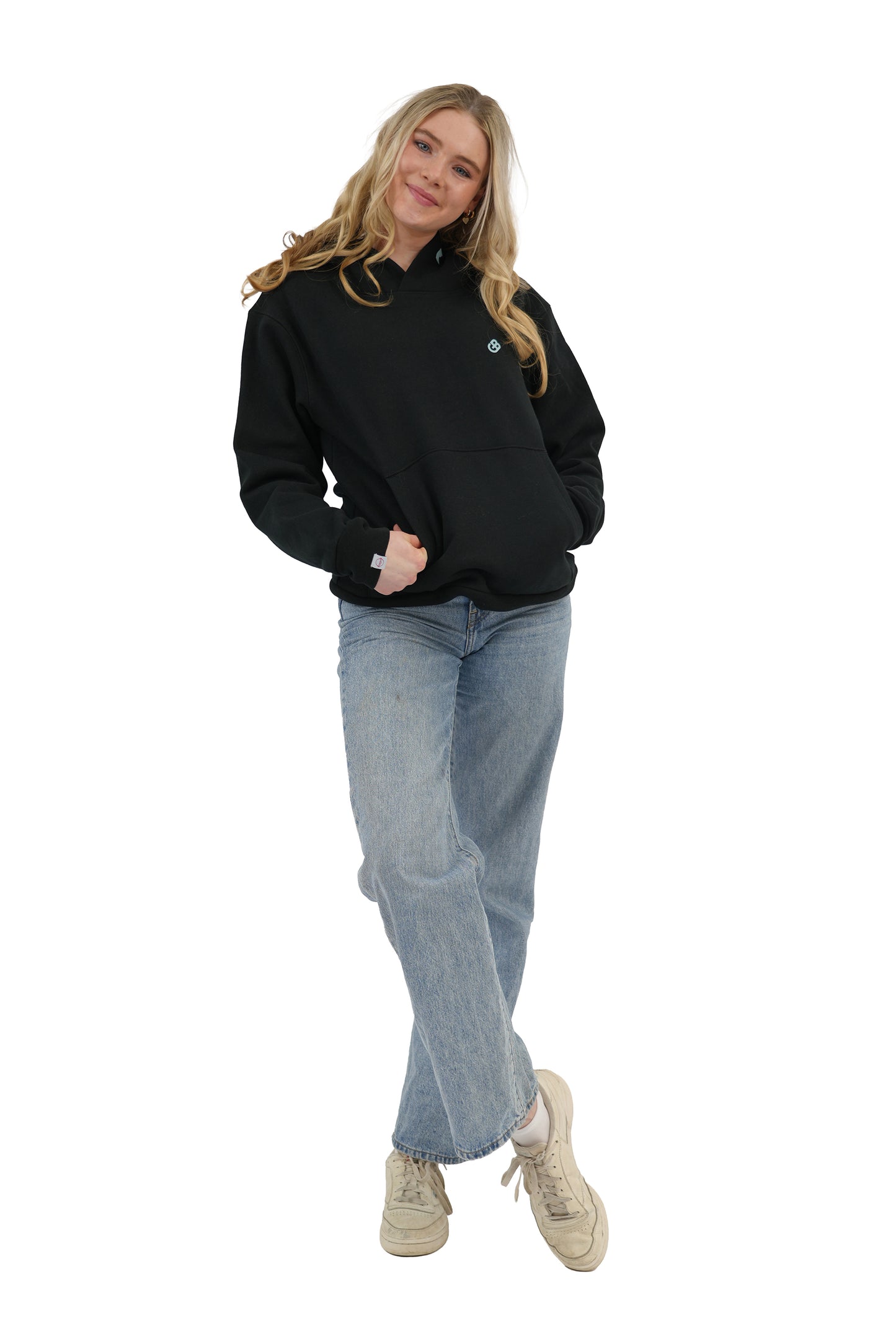 GOD BRIDGE Signature Flock Hoodie – Black