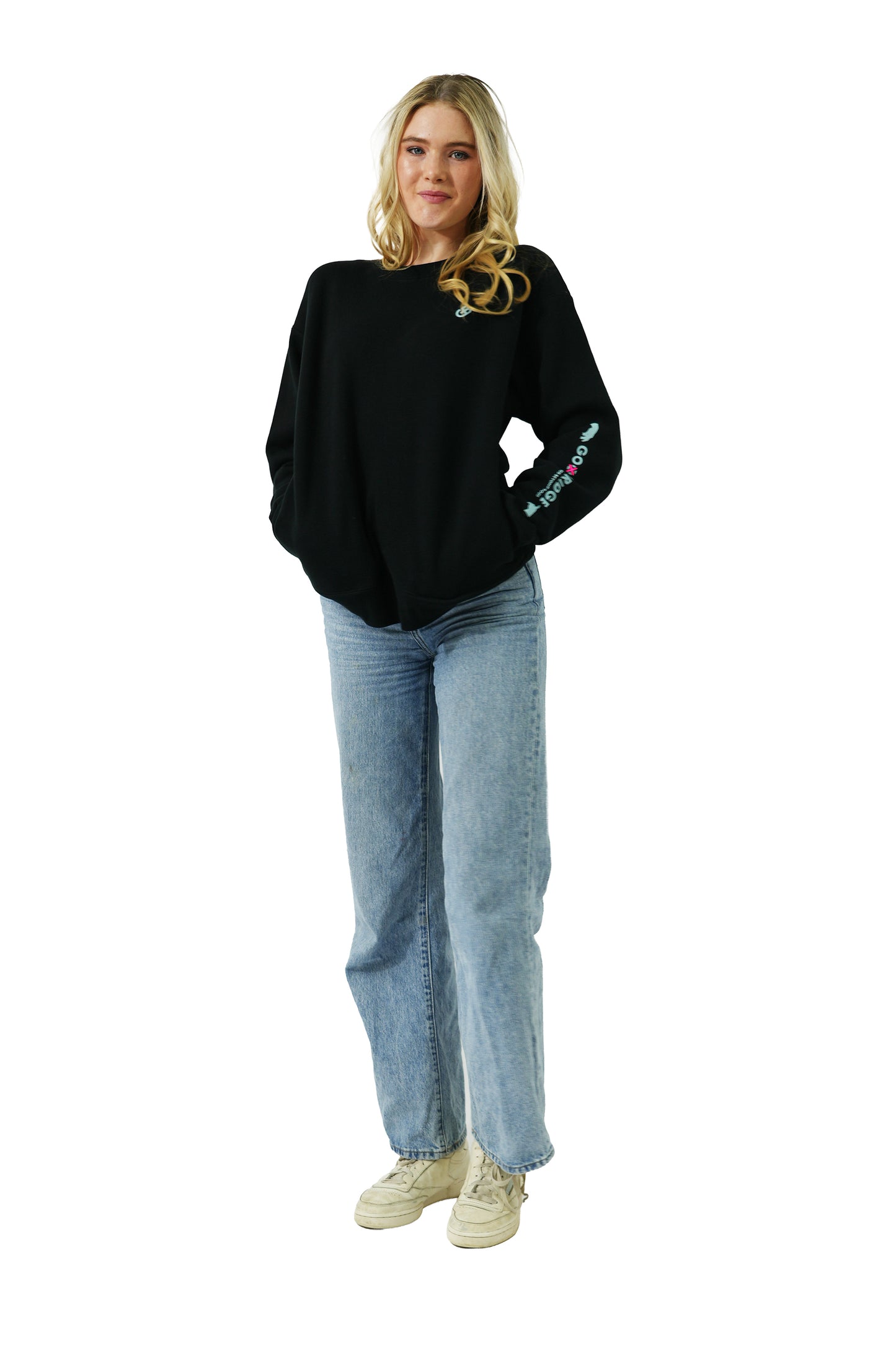 GOD BRIDGE Signature Logo Crewneck Sweatshirt – Black