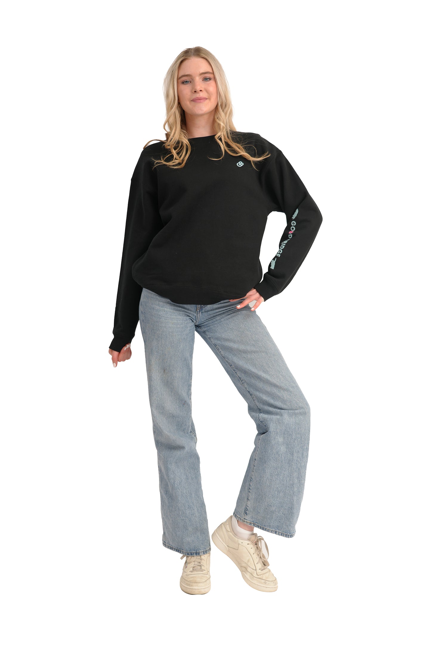 GOD BRIDGE Signature Logo Crewneck Sweatshirt – Black
